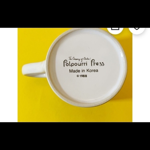 Vintage 1988 heavy floral potpourri press vintage mug cup - Picture 4 of 4